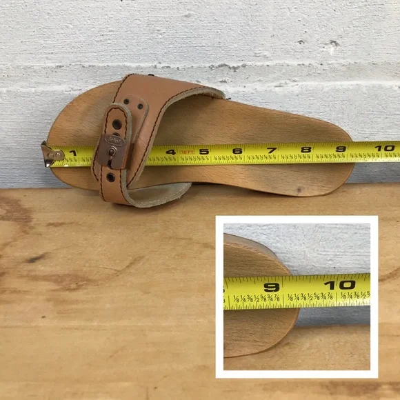 Vintage Dr Scholl Womens Size 6 Wooden Shoes - Picture 12 of 12